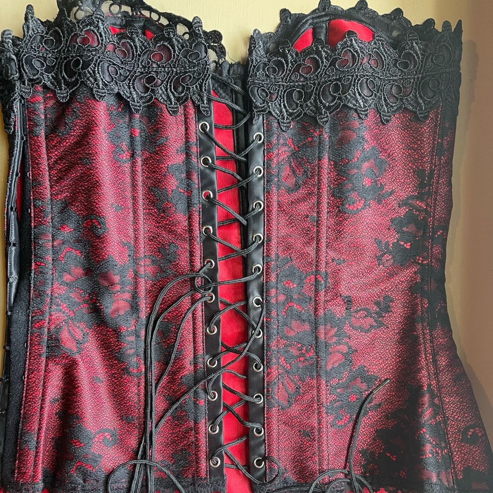 Never Worn, Frederick’s Red Lace Corset